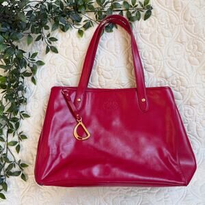 Ralph Lauren Red Newbury Classic Tote
